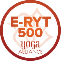 logotipo de e registered yoga teacher 500 horas por yoga alliance