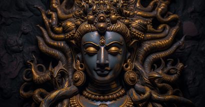 artistic dark sculpture of god shiva generative AI